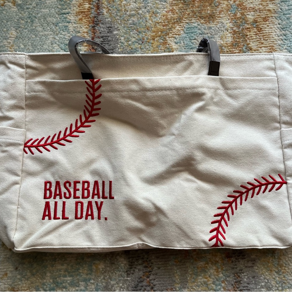 New never used.  Baseball all day bag tote